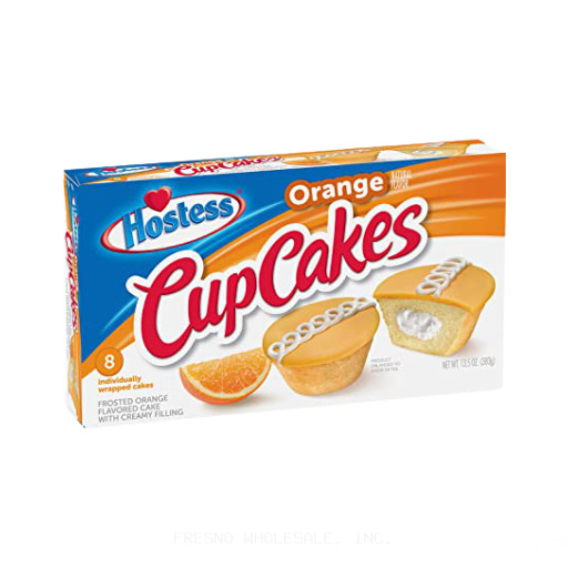 HOSTESS 6/3Z CUP CAKES ORANGE