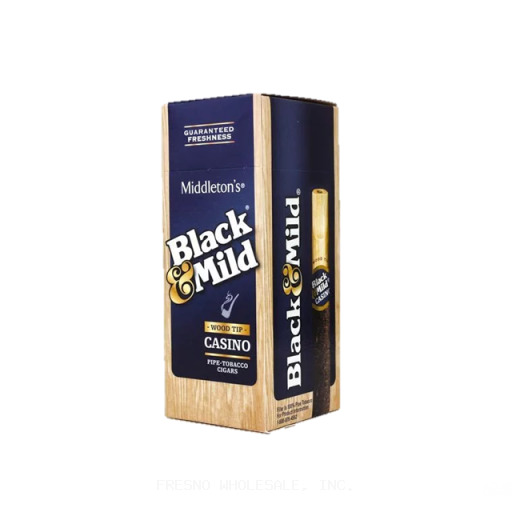 BLACK & MILD 25CT CIGARS WOOD TIP CASINO