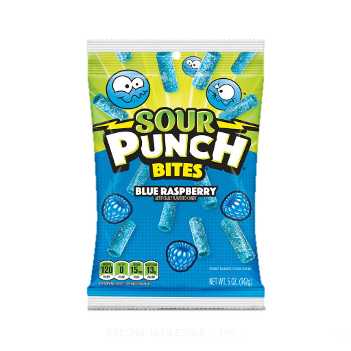SOUR PUNCH BAGS 12/5Z BITES BLUE RASPBERRY