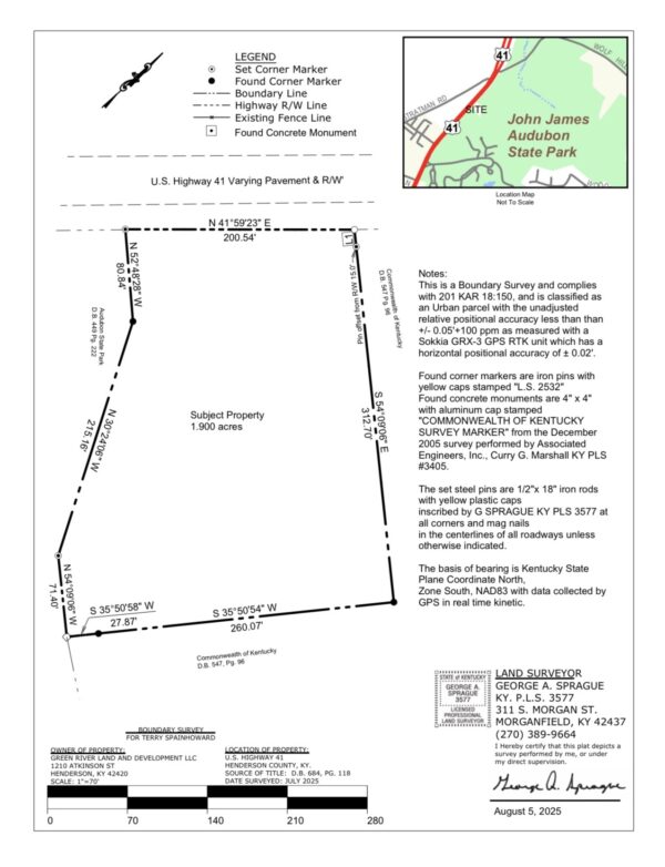Screenshot 1.9+/- ACRE COMMERCIAL LOT - Hwy 41 N in HENDERSON, KY