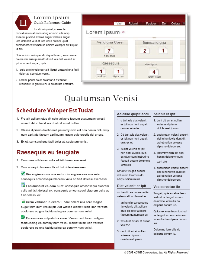 Printable Quick Reference Guide Template - Printable Templates Free