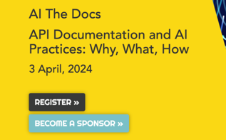 Upcoming conference: AI the API docs