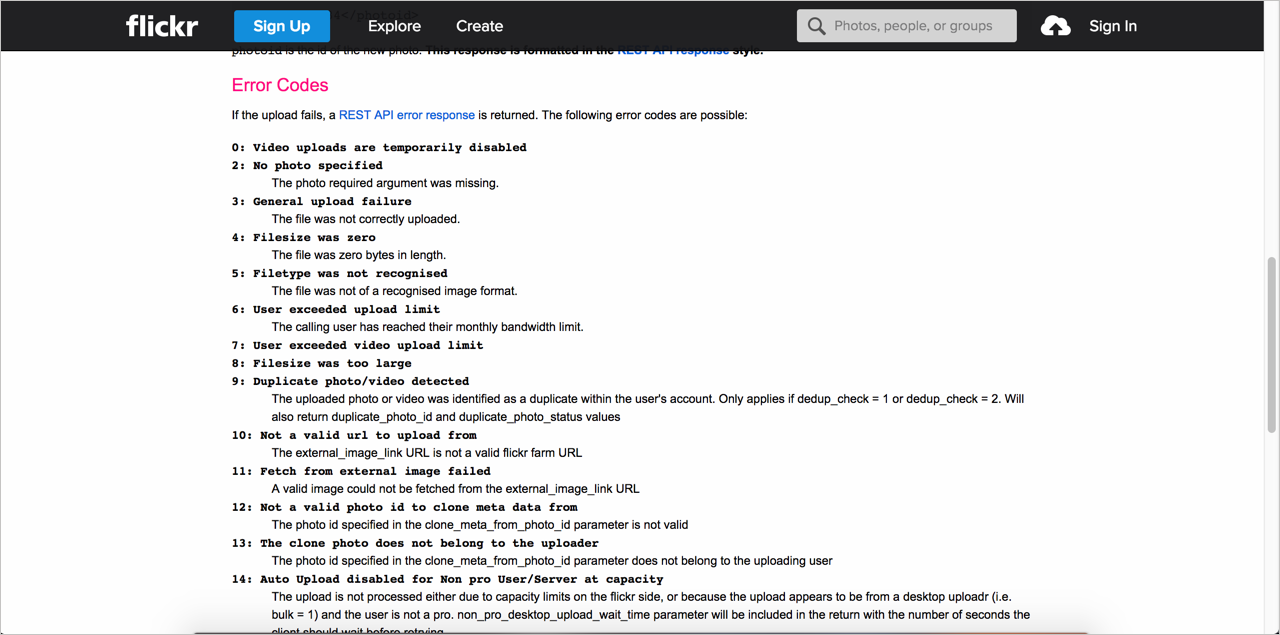 Api Status And Error Codes Documenting Apis