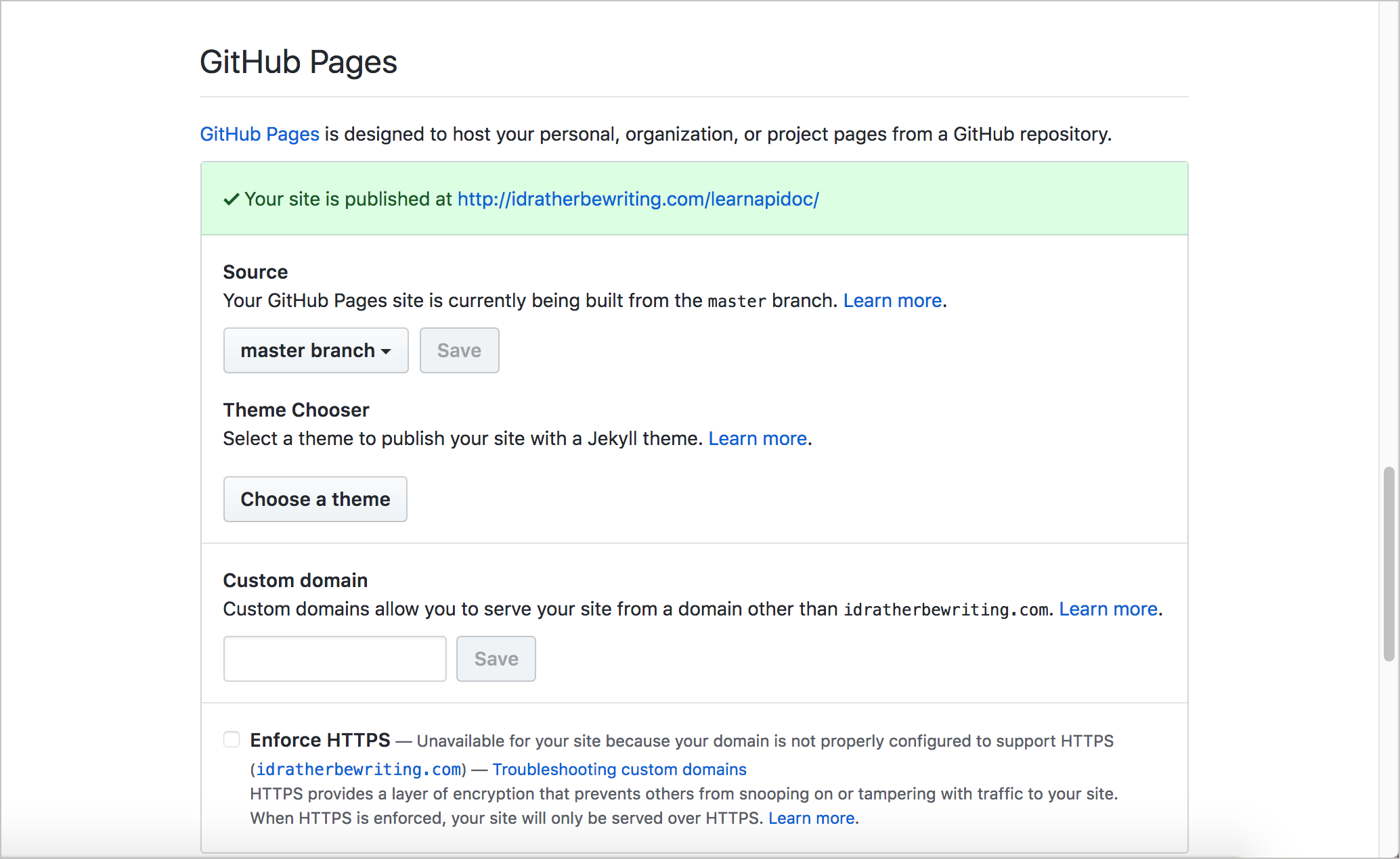 GitHub Pages integration with GitHub repositories