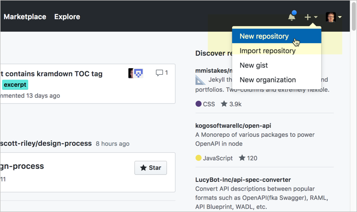 Creating a new GitHub repository