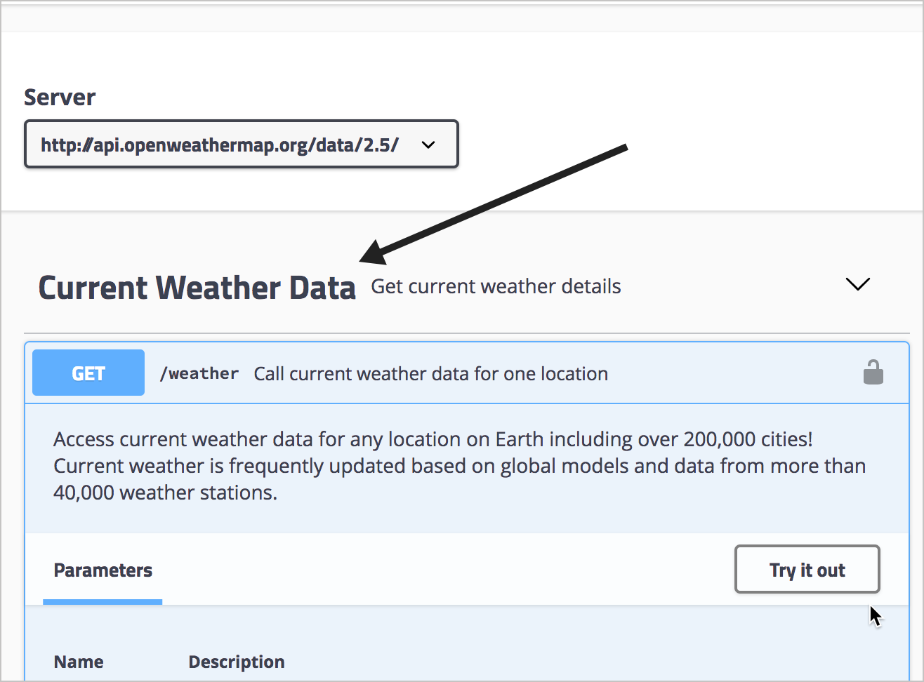 Description tags. OPENAPI description tag.