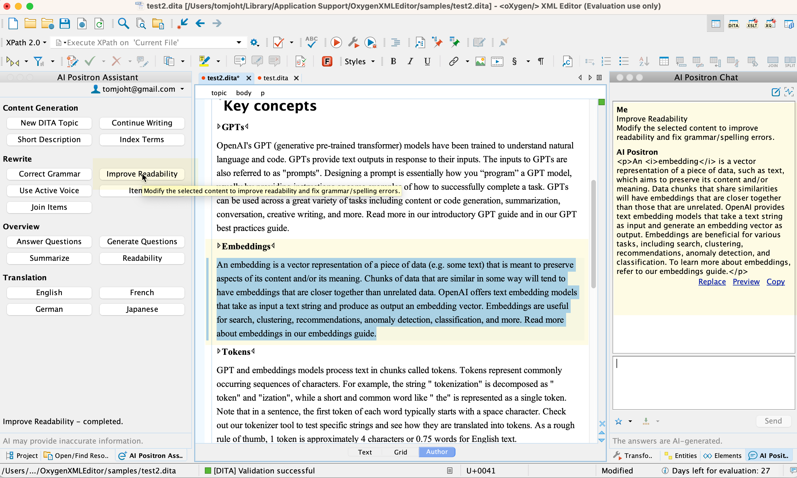 The general workflow with Positron