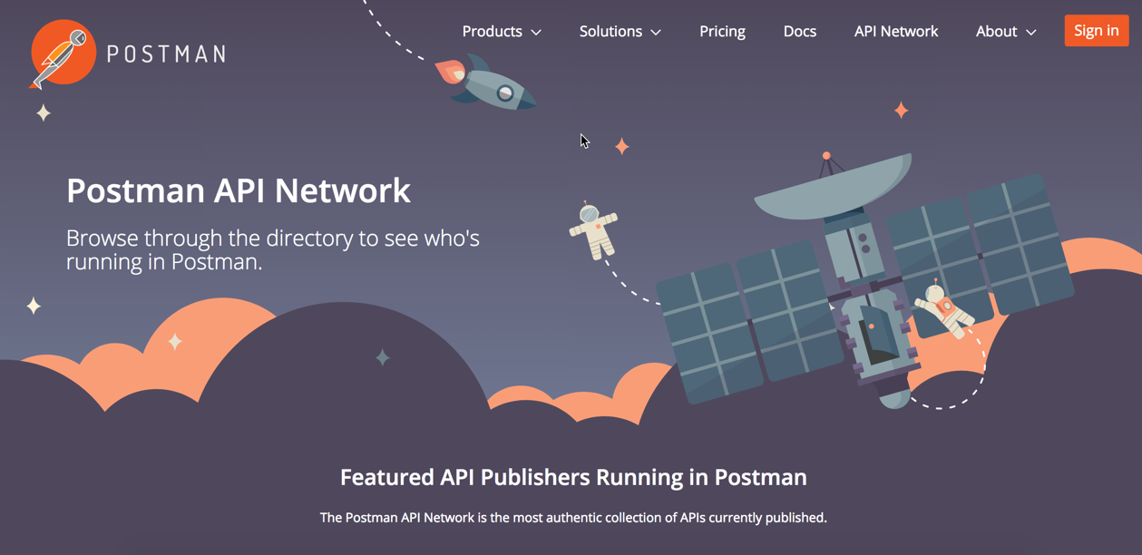 Postman API network