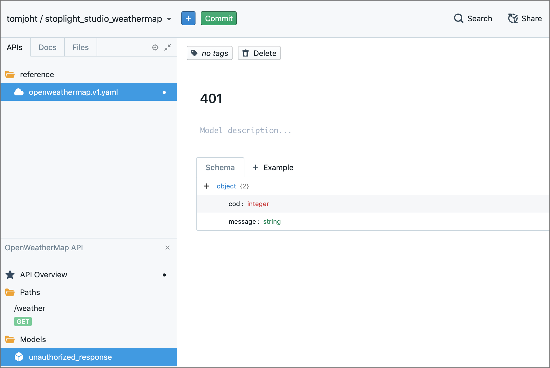 Creating a re-usable model