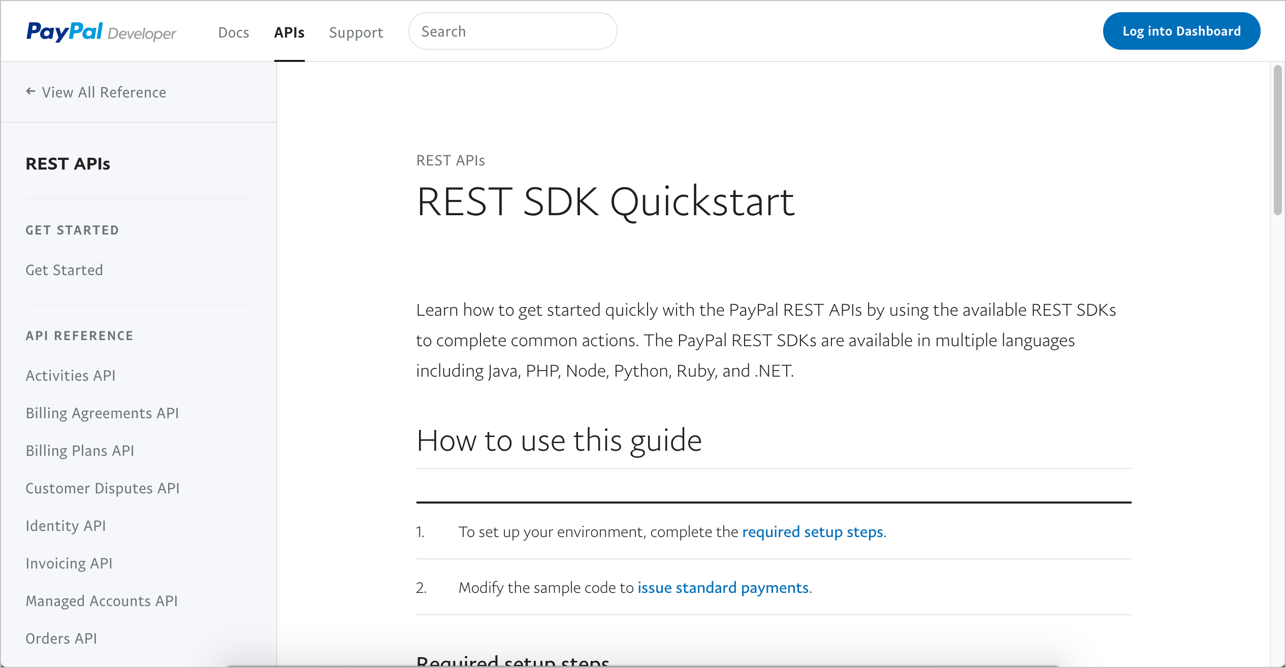 Paypal REST SDKs