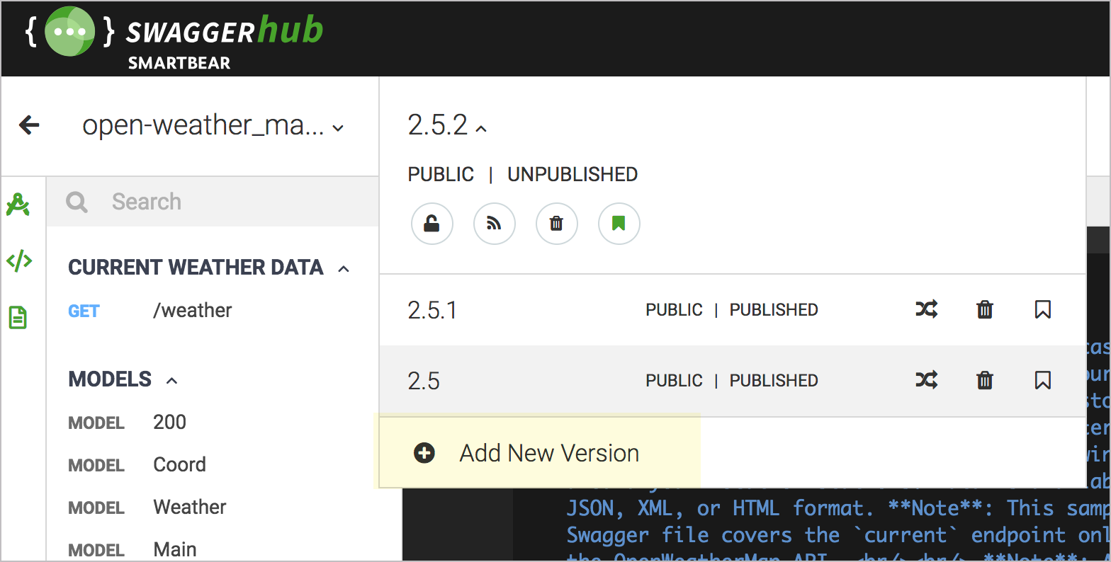 Versioning options for your OpenAPI file