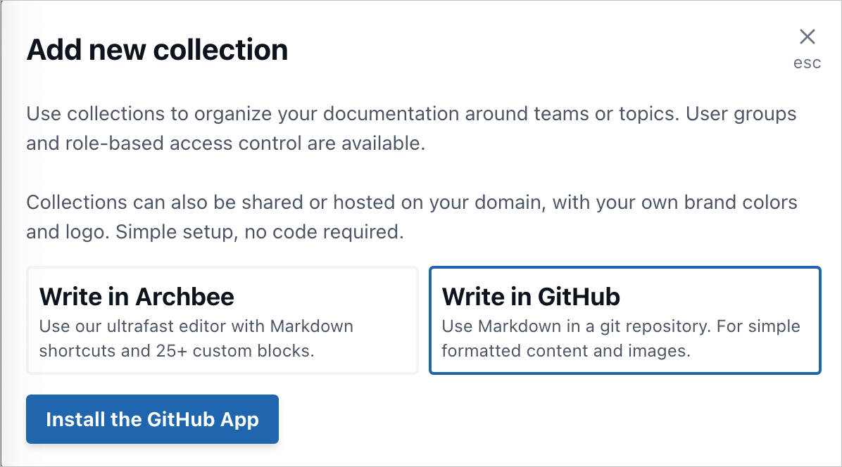 Archbee markdown options