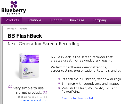 blueberry flashback express recorder free download