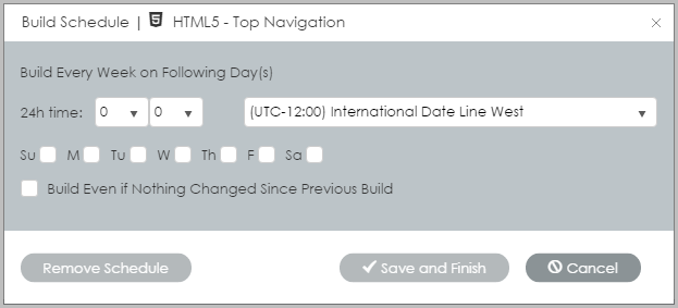 Build schedules