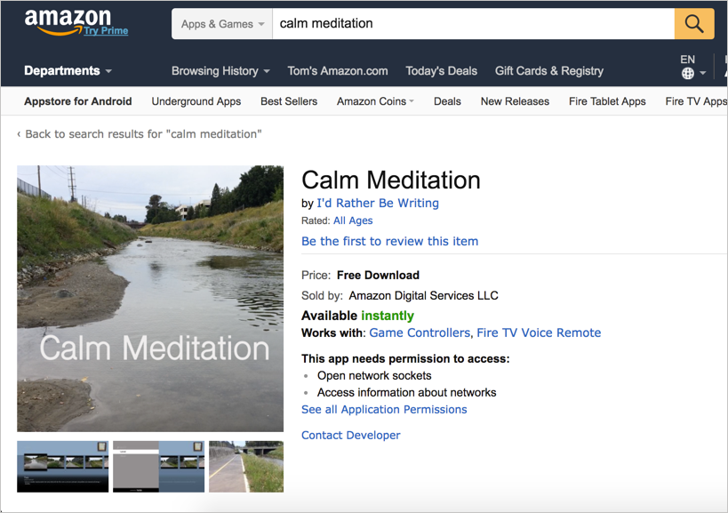 My Calm Meditation App Another Experiment To Test My Docs I D Rather Be Writing Blog