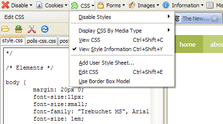 firefox css style editor