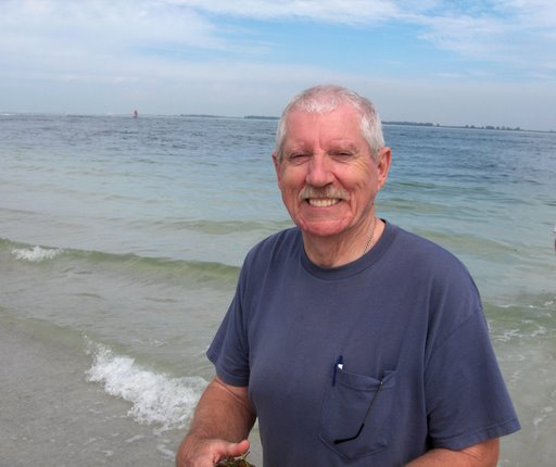 My dad at the beach