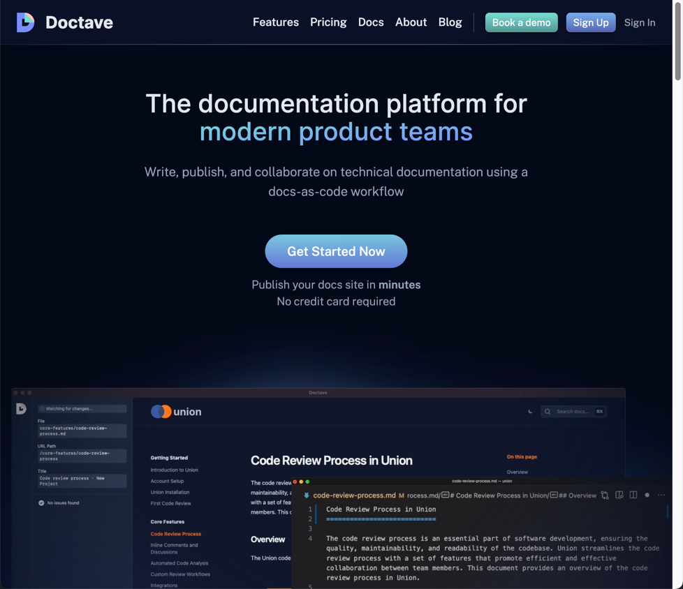 Doctave: docs-as-code documentation platform