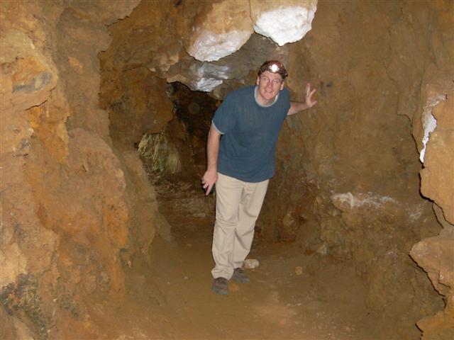Descending the mine shaft