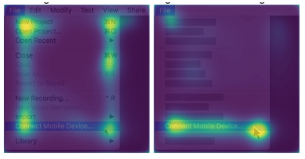 predictive eyetracking confirms the focus