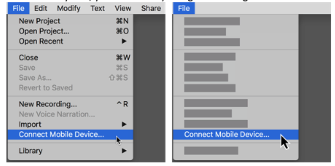 simplified user interface example