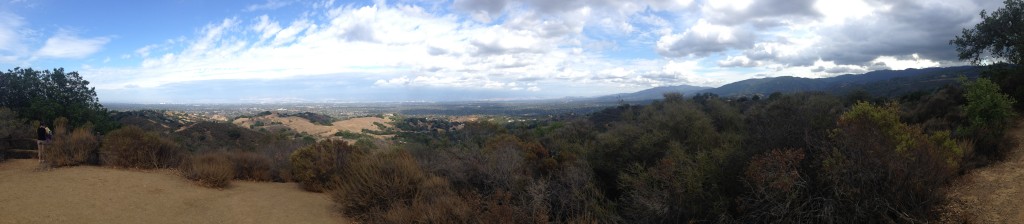 This is the vista using iPhone's panorama feature from Maisie's peak. What you don't see are the hundreds of flies swarming my sweaty legs here.