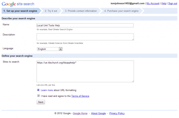 Google Custom Site Search