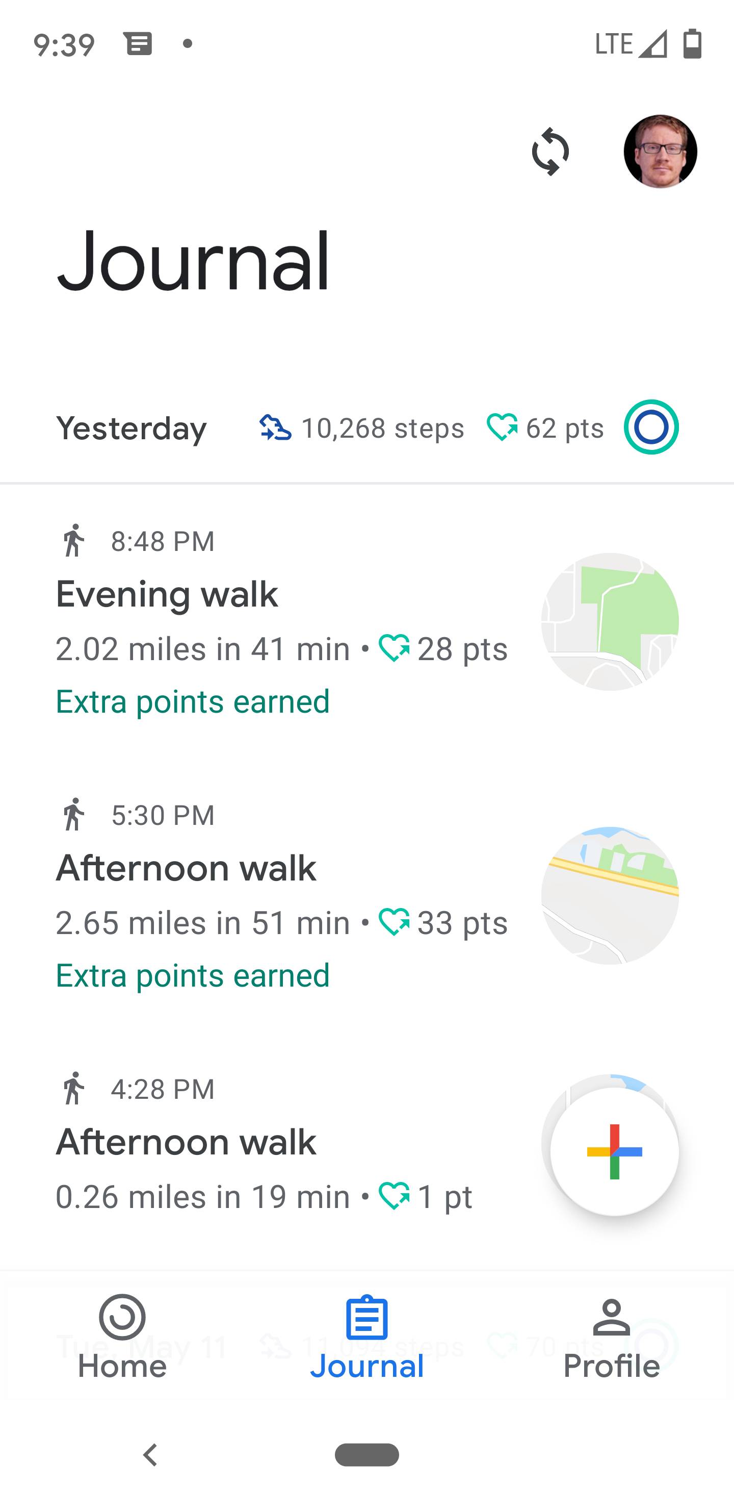 Google Fit points