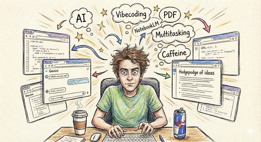 Multitasking and vibecoding on caffeeine