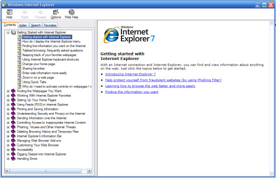 Internet Explorer's help -- please, try to contain your excitement to jump into the content here