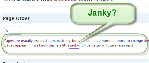 When you can use the word Janky in your documentation?