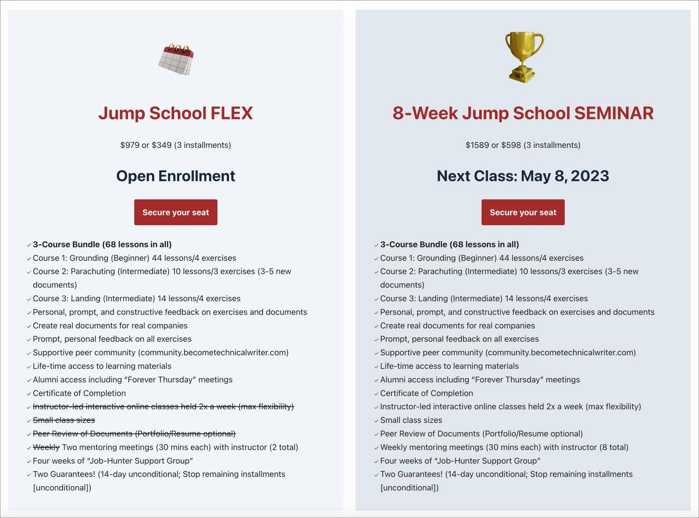 Jump School courses