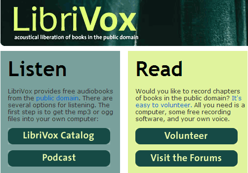 Librivox Open Source Audio Books You Contribute Your Own Readings I D Rather Be Writing Blog