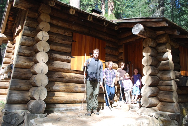 Tom Johnson, log cabin in Redwoods