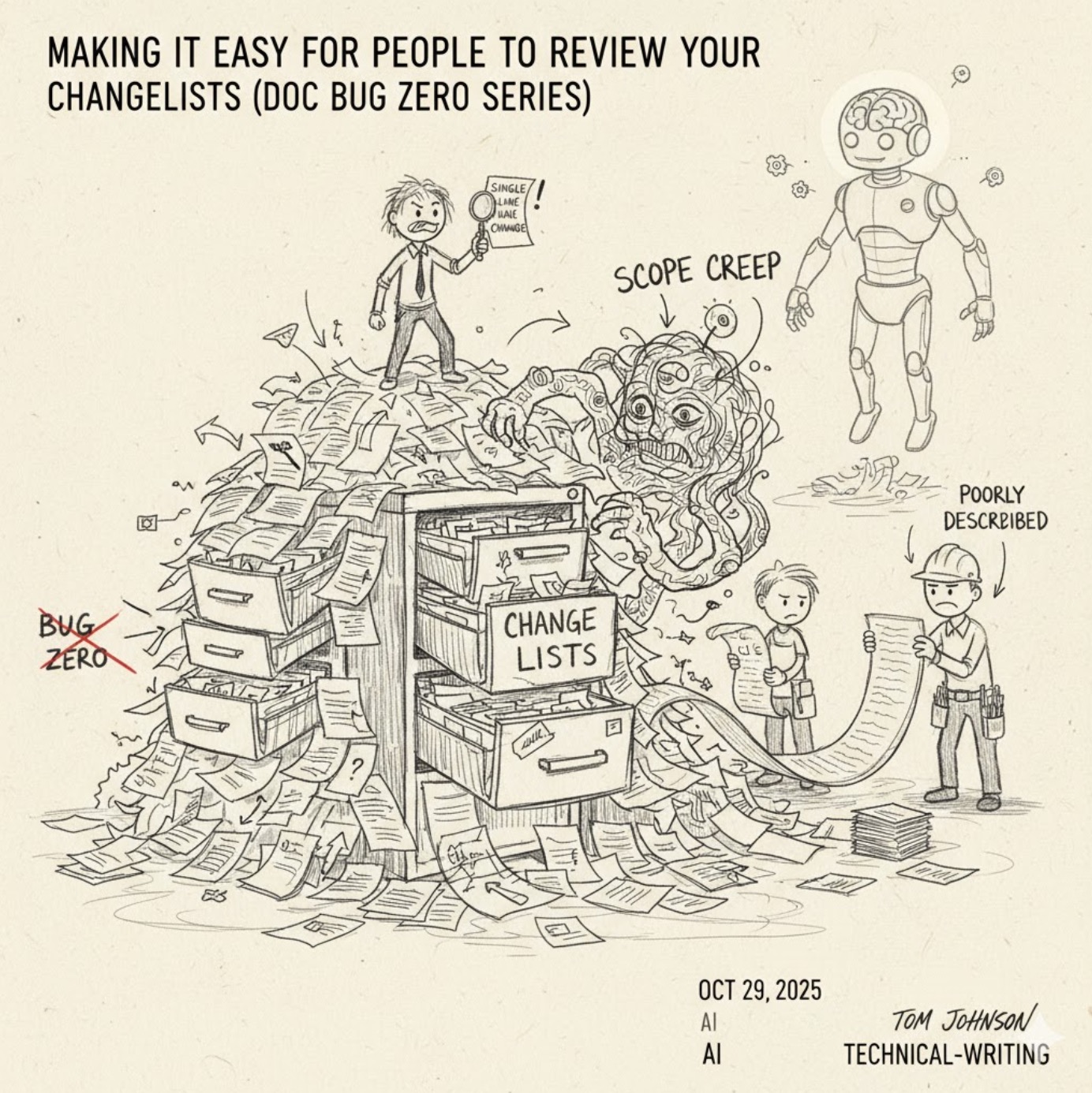 >Scope creep, large CLs, and poor descriptions