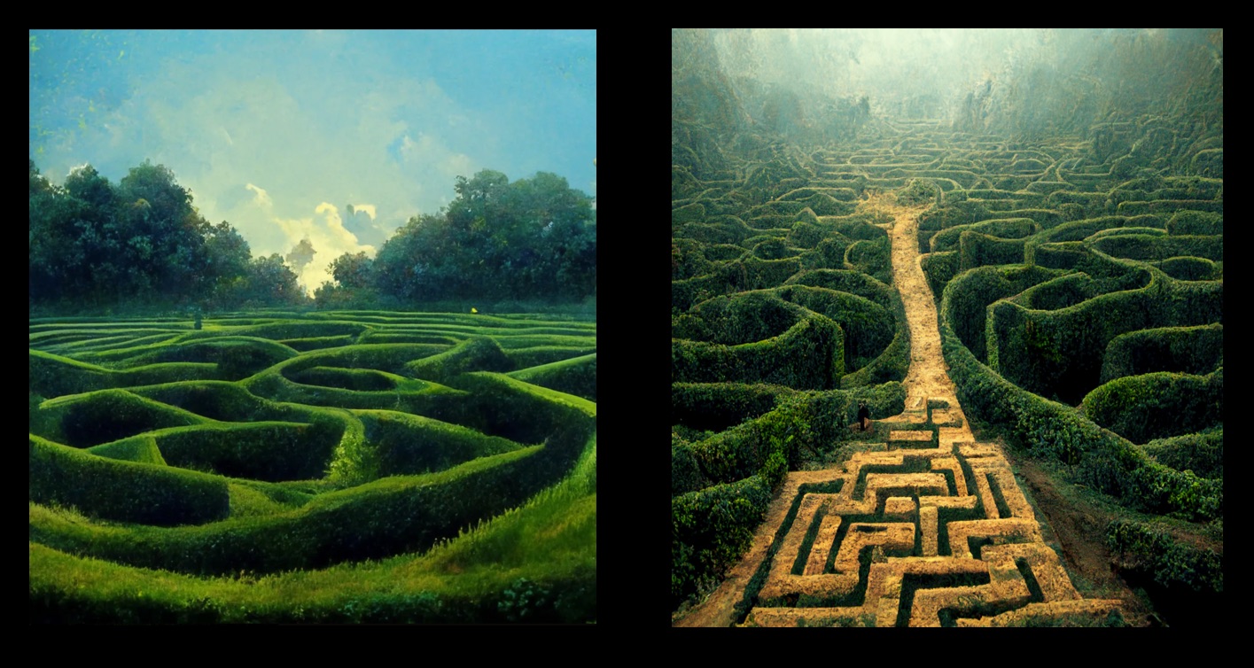 Shortcut through a maze