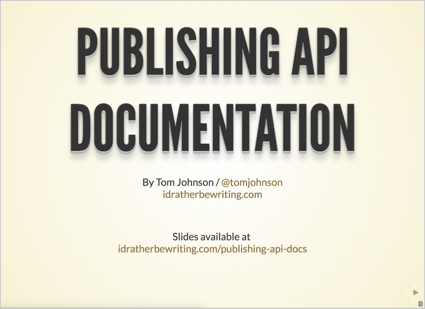 Publishing API documentation