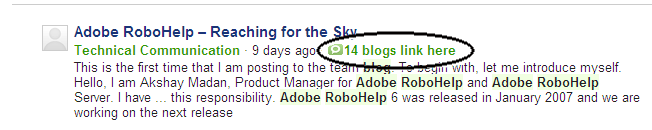 RoboHelp blog rank in Technorati