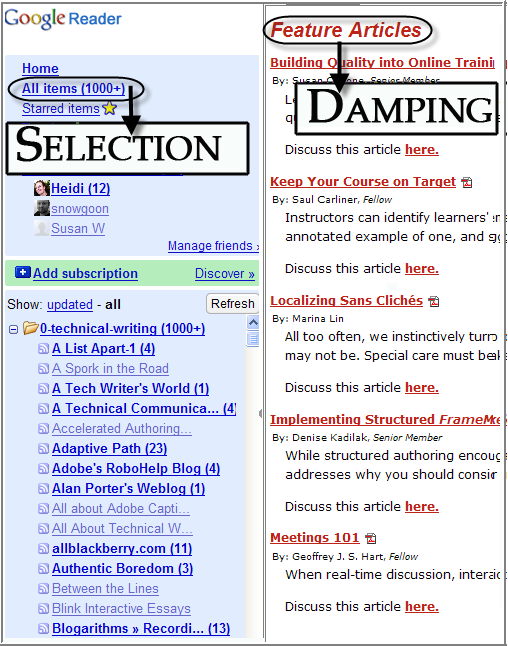 Selection and Damping