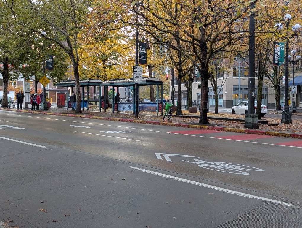 Small pedestrian plaza