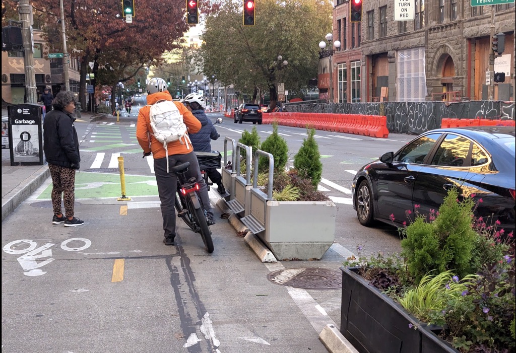 Bike signals and metal stands