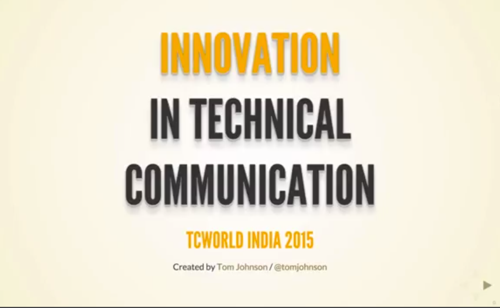 Innovation in technical communication