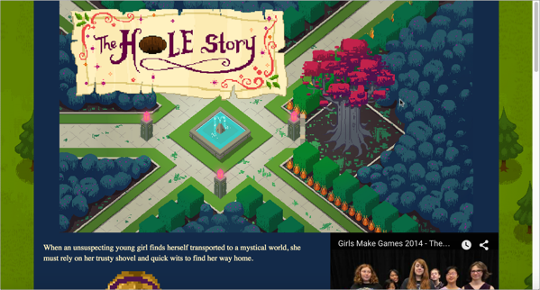 The Hole Story, Girls Make Games