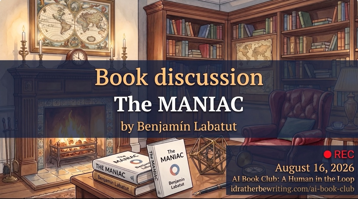 AI Book Club recording of The MANIAC by Benjamin Labatut