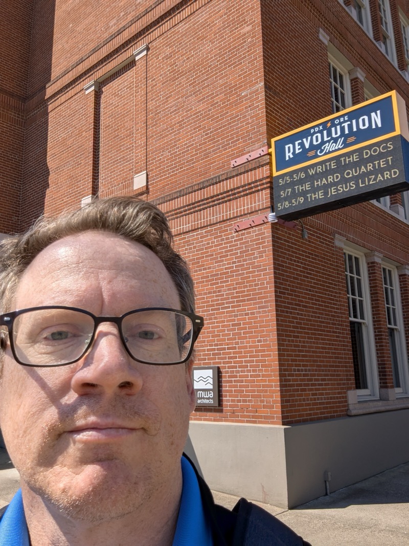 Me outside the entrance to the WTD venue