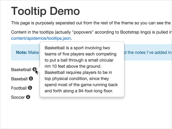 Tooltip Demo