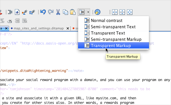 transparentmarkup