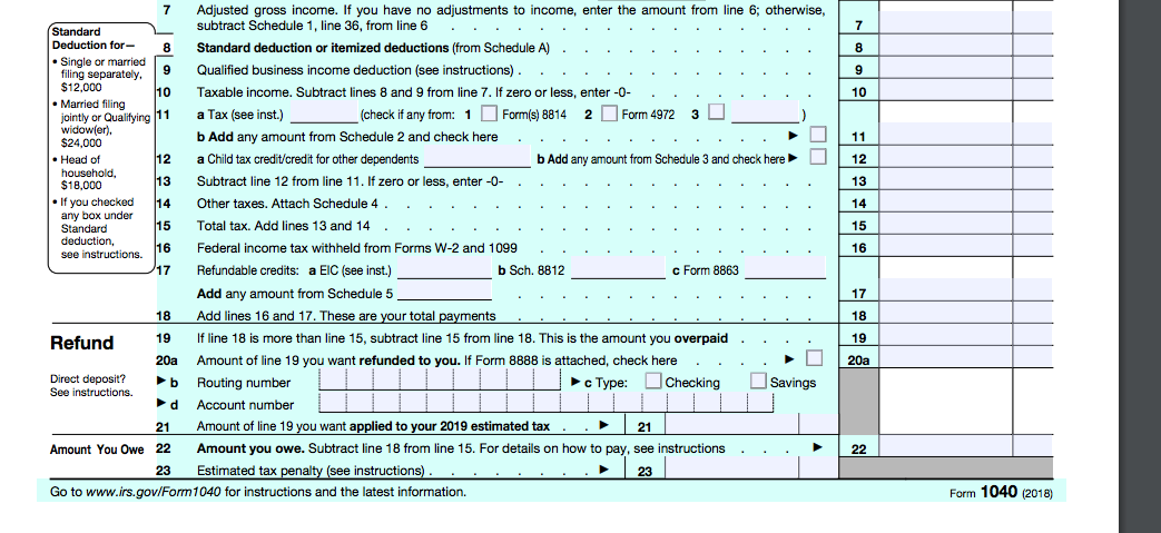 Minimum filing requirements