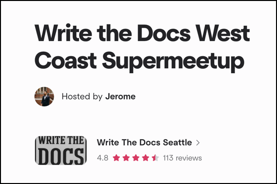 Automation Engineering 101 for Tech Docs presentation at WTD West Coast Supermeetup