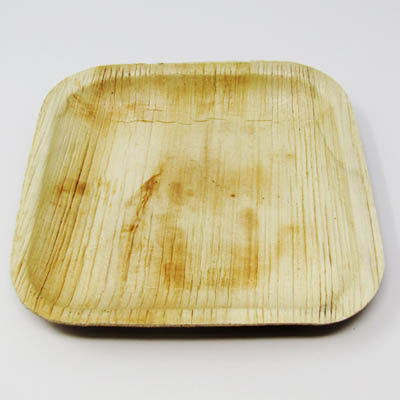 PLATE SQUARE 4 1/2" X 6" PALM LEAF